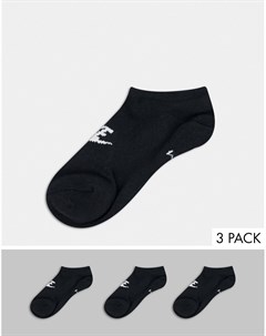Набор из 3 пар коротких носков черного цвета Everyday Essential Nike