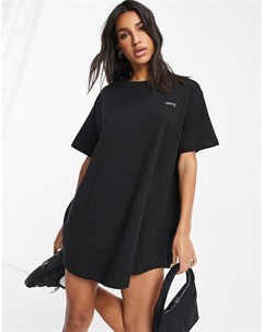 Платье футболка в стиле oversized с надписью Night addict