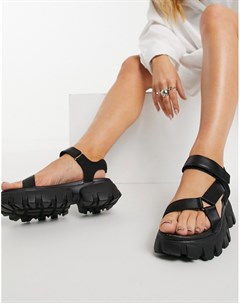 Черные массивные сандалии в спортивном стиле Truffle collection