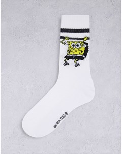 Спортивные носки с принтом раскачивающегося Губки Боба Asos design