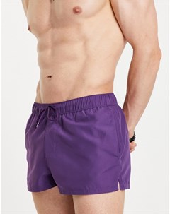 Фиолетовые суперкороткие шорты для плавания Asos design