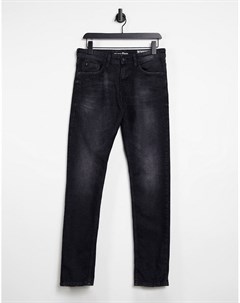 Черные выбеленные джинсы из денима узкого кроя Tom tailor