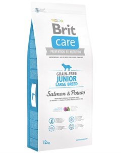 Сухой корм для собак Care Junior Large Breed Salmon Potato 3 кг Brit*