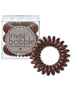 Резинка браслет для волос Pretzel Brown с подвесом коричневый 3 шт Power Invisibobble
