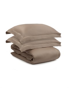 Комплект постельного белья без простыни из египетского хлопка essential бежевый полутороспальный беж Tkano