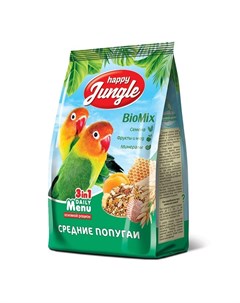 Сухой корм для средних попугаев 500 г Happy jungle