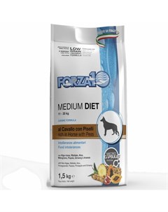 Med Diet Low Grain Cav полнорационный диетический корм для взрослых собак средних пород из конины го Forza10