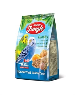 Сухой корм для волнистых попугаев при линьке 500 г Happy jungle