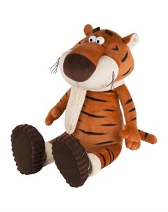 Игрушка мягкая Тигр Костян в вязаном шарфе и уггах 25 см Maxitoys luxury