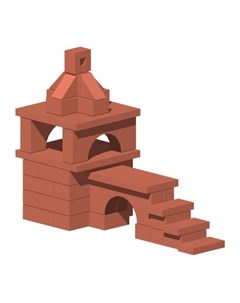 Конструктор керамический Башня с мостом 48 деталей Брикмастер