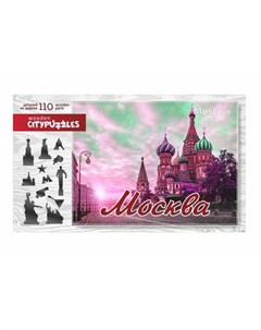 Пазлы деревянные Citypuzzles Москва 110 деталей ТМ Нескучные игры