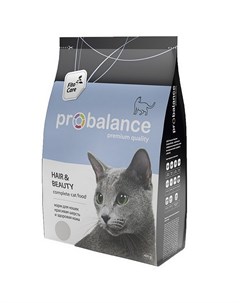 Корм сухой для кошек Красивая шерсть и здоровая кожа 400 гр Pro balance