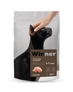 Корм сухой для кошек с мочекаменной болезнью Курица 400 гр Winner