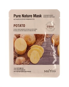 Тканевая маска для лица Pure Nature Mask Pack Potato 25 мл Secriss