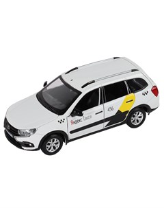 Машинка металлическая LADA GRANTA CROSS белый масштаб 1 24 Яндекс.такси