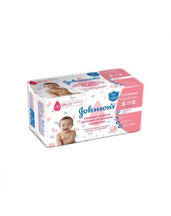 Влажные салфетки Нежная забота 128 шт Johnson's