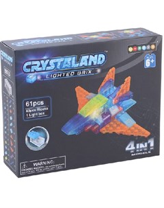 Конструктор Космический самолет 4в1 светящийся 60 деталей Crystaland