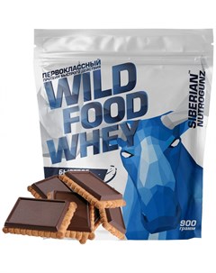 Протеин сывороточный Wild Food Whey Шоколадное печенье 900 г Siberian nutrogunz