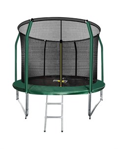Батут премиум 10 ft с внутренней страховочной сеткой и лестницей цвет темно зеленый Arland