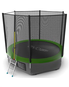 Батут External 10 ft цвет зеленый Lower net с внешней сеткой лестницей нижняя сеть Evo jump