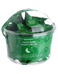 Набор ночных кремов для лица Enjoy Mini Night Cream с центеллой 30 штук по 3 г Ayoume