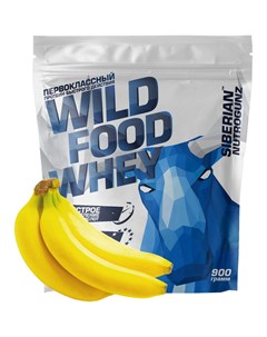 Протеин сывороточный Wild Food Whey Банан 900 г Siberian nutrogunz