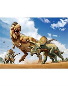 Пазл Super 3D Тираннозавр против трицератопса 500 деталей ТМ Prime 3d