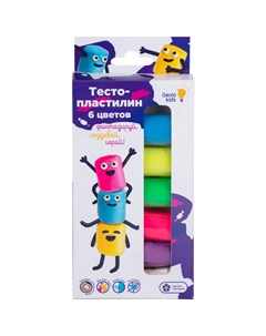 Набор для лепки Тесто пластилин 6 цветов Genio kids