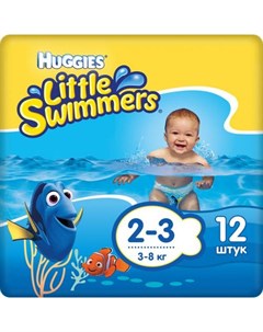Подгузники трусики для плаванья Little Swimmers 3 8 кг 12 штук Huggies