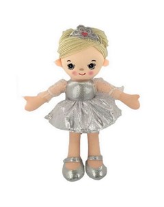 Кукла Мягкое сердце Балерина мягконабивная серебристая 30 см Abtoys