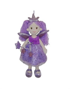 Кукла Мягкое сердце Фея мягконабивная в фиолетовом платье 45 см Abtoys
