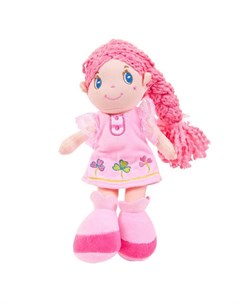 Кукла Мягкое сердце мягконабивная с розовой косой в розовом платье 20 см Abtoys