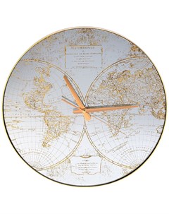 Часы настенные кварцевые Карта мира арт 108 123 Lefard