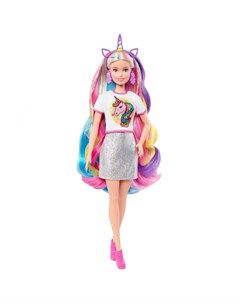 Кукла Barbie Радужные волосы Mattel