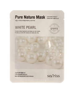 Тканевая маска для лица Pure Nature Mask Pack White pearl 25 мл Secriss
