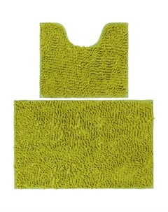 Набор ковриков Зеленый 2 штуки 50х45х2 5 см и 80х50х2 5 см с антискользящим покрытием El casa