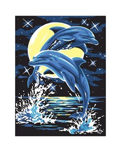 Набор для рисования по номерам Дельфины Белоснежка