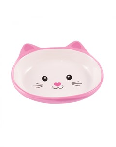 Миска для кошек Мордочка кошки керамика 160 мл розовая Керамикарт