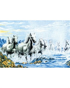 Набор для вышивания крестиком Табун лошадей Белоснежка