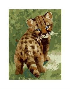 Набор для рисования по номерам Детеныш леопарда Белоснежка