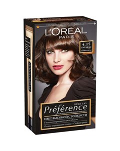 Краска для волос Preference 4 15 Каракас глубокий каштан 174 мл L'oreal paris