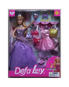 Набор игровой Lucy Красотка Violet 1 кукла 14 предметов Defa