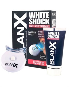 Набор для отбеливания White Shock Treatment зубная паста 50 мл световой активатор Led Bite Blanx