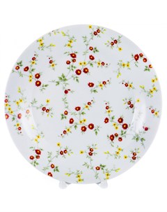 Тарелка мелкая Феникс Фабио d 230 мм декор цветочный Olaff