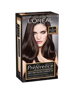 Крем краска д волос Preference 3 Темно каштановый 250 мл L'oreal paris