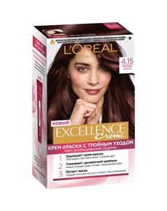 Крем краска для волос Excellence Creme 4 15 морозный шоколад 192 мл L'oreal paris