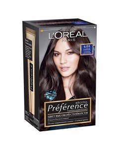 Краска для волос Preference 4 01 Париж глубокий каштановый 174 мл L'oreal paris