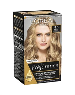 Краска для волос Preference 8 3 Канны золотой светло русый 174 мл L'oreal paris