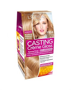 Крем краска для волос Casting Creme Gloss 8304 Карамельный капучино 180 мл L'oreal paris