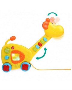 Игрушка развивающая Веселый жирафик 2 в 1 гитара и каталка музыка звуки свет ТМ Жирафики